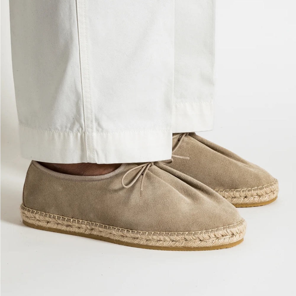 Luxary Jacques Soloviere Paris Men's Tan ‘MATT ESPADRILLE BEIGE’